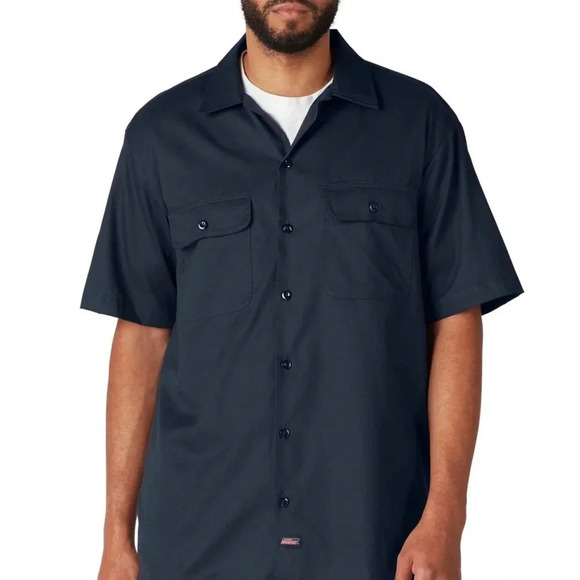 Dickies Men's FLEX Short Sleeve Work Shirt with Temp Control Cooling - Picture 1 of 8